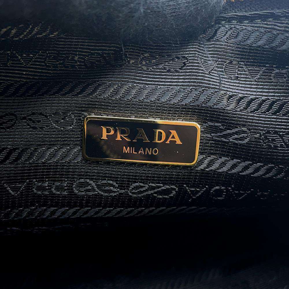 Prada Shoulder Bag Edition Saffiano Leather Clutch Black - Picture 10 of 12